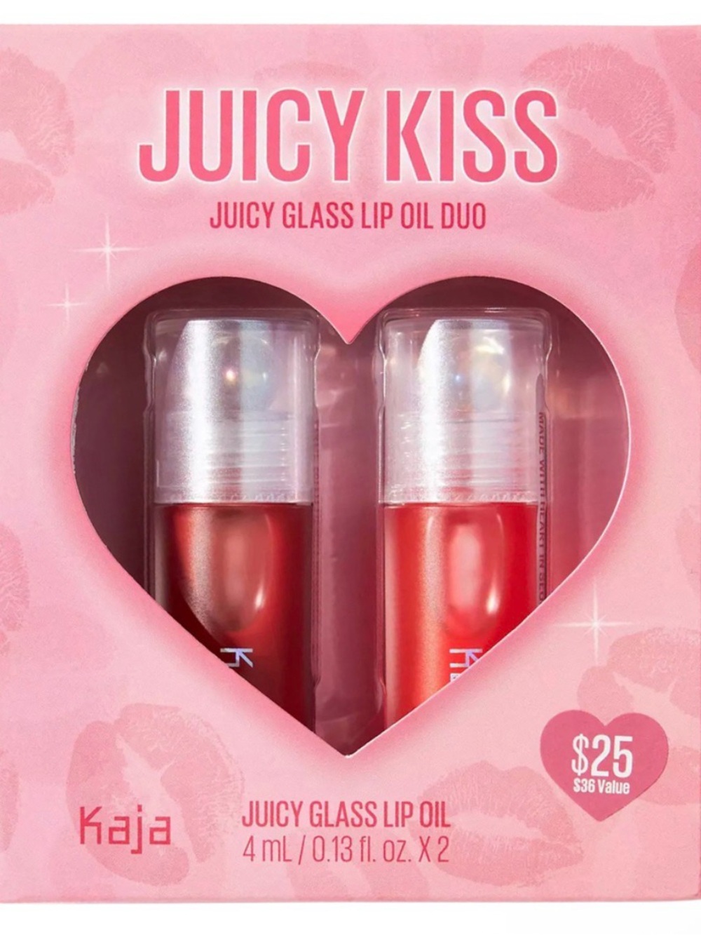 Kaja Juicy Kiss Juicy Glass Lip Oil Duo - Red & Coral